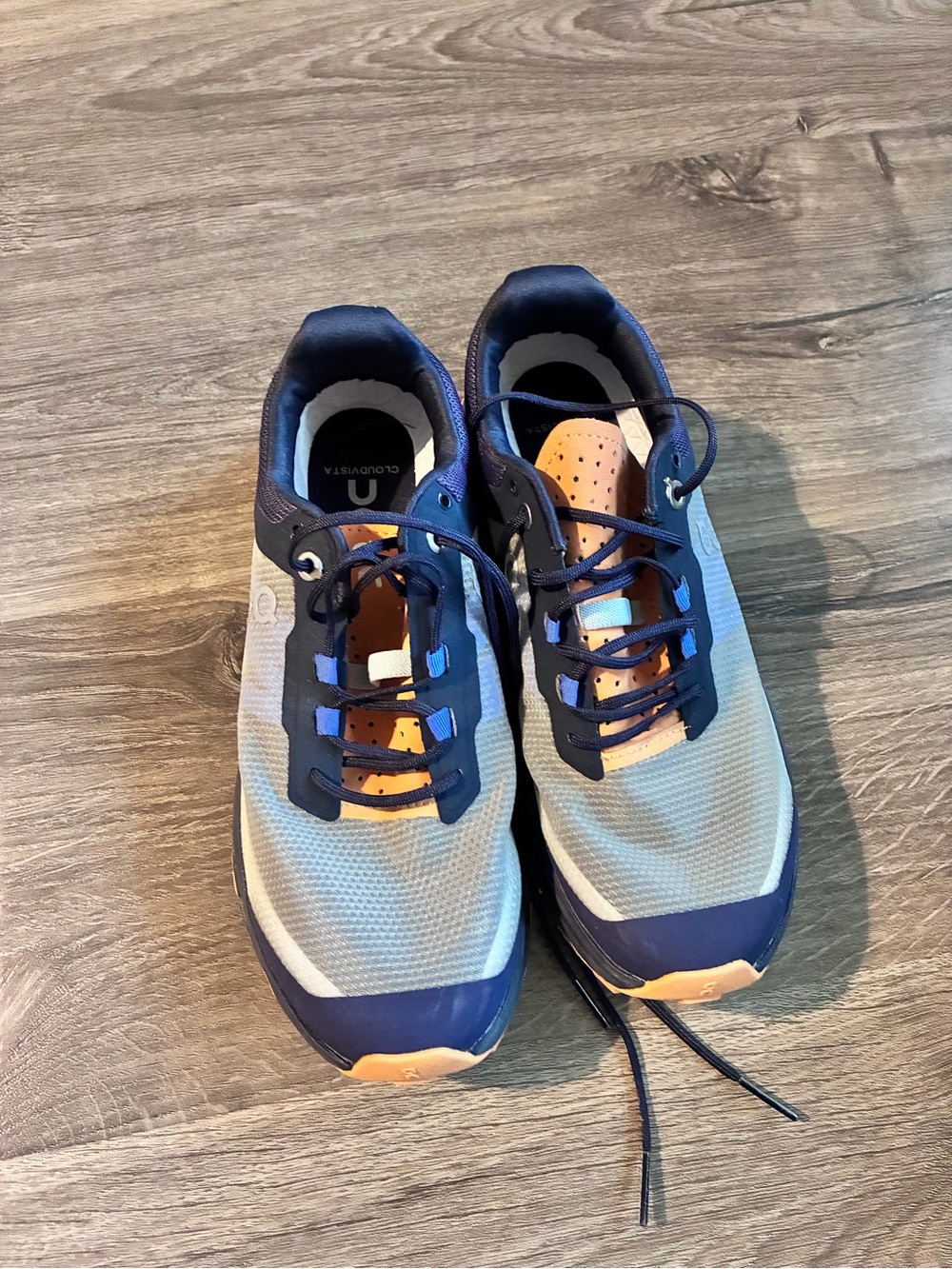 On Running Men’s Navy, Light Gray and Tan Athletic Sneakers